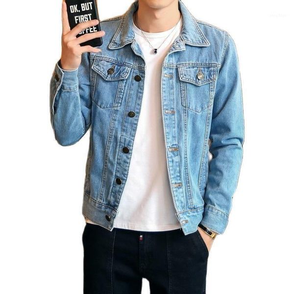 men's jackets 2021 autumn high-end brand male fashion boutique blue slim casual denim jacket trendy thin mens coat cowboy, Black;brown
men's jackets 2021 autumn high-end brand male fashion boutique blue slim casual denim jacket trendy thin mens coat cowboy, Black;brown