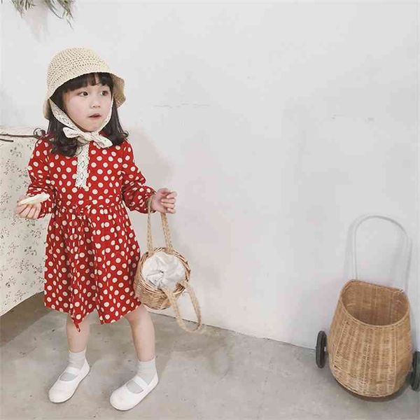 spring cute girls dot printed long sleeve dresses 1-7 years cotton kids all-match princess dress children party clothes 210708, Red;yellow
spring cute girls dot printed long sleeve dresses 1-7 years cotton kids all-match princess dress children party clothes 210708, Red;yellow
