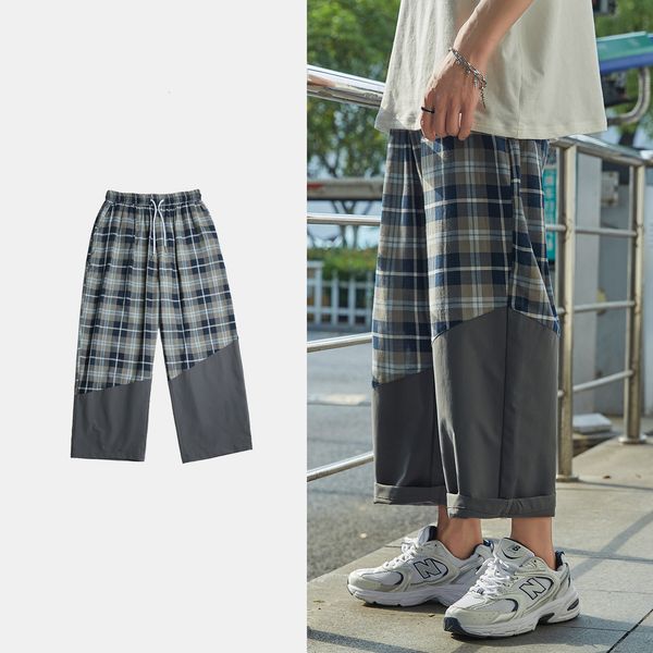 2021 new men's lattice printing stitching cargo baggy casual pants streetwear hip hop style white/grey color trousers size m-2xl nzmf, Black
2021 new men's lattice printing stitching cargo baggy casual pants streetwear hip hop style white/grey color trousers size m-2xl nzmf, Black