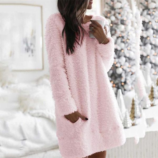 casual dresses women's autumn dress fashion vintage winter sweater round neck cotton-blend plush gown 2021 mujer dres, Black;gray
casual dresses women's autumn dress fashion vintage winter sweater round neck cotton-blend plush gown 2021 mujer dres, Black;gray