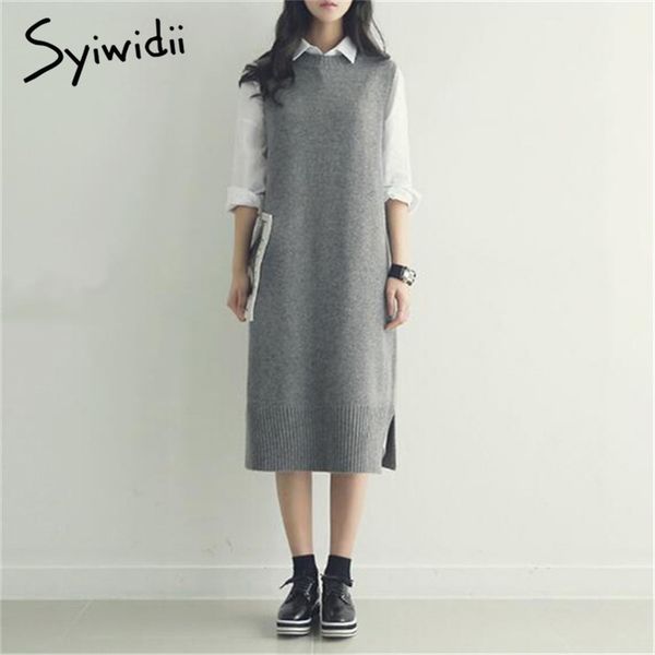 sleeveless long sweater women winter clothes dress o-neck fall gray casual japanese fashion pullovers knit vest 210607, White;black
sleeveless long sweater women winter clothes dress o-neck fall gray casual japanese fashion pullovers knit vest 210607, White;black