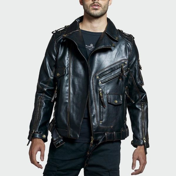 men's fur & faux winter mens leather jacket men fashion motorcycle thick pu cool zipper pockets coats eu size lk066, Black
men's fur & faux winter mens leather jacket men fashion motorcycle thick pu cool zipper pockets coats eu size lk066, Black