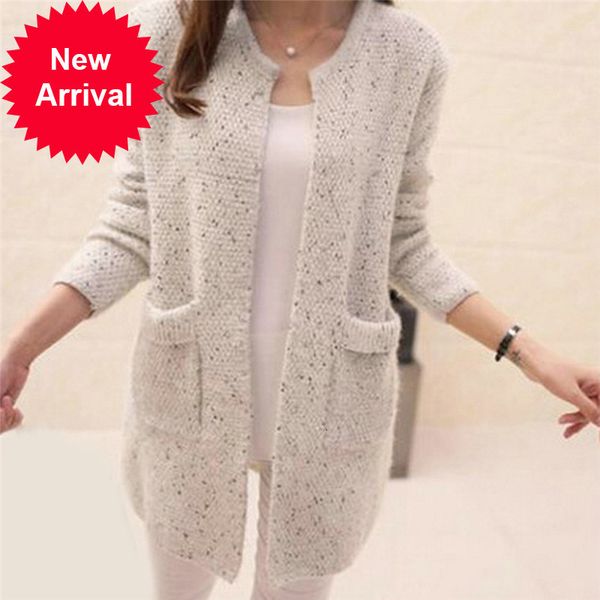 winter warm pockets fashion women solid color knitted sweater tunic new crochet ladies sweaters outwear coat cardigan, White;black
winter warm pockets fashion women solid color knitted sweater tunic new crochet ladies sweaters outwear coat cardigan, White;black