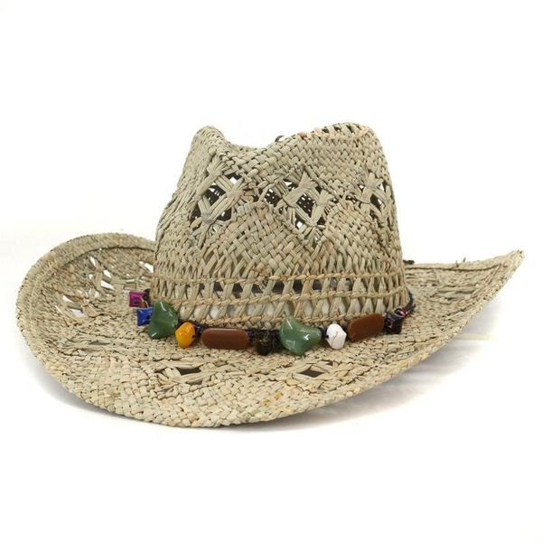 wide brim hats casual cowboy hat summer straw womens handmade sun caps for men cowgirl false gem decoration beach cap, Blue;gray
wide brim hats casual cowboy hat summer straw womens handmade sun caps for men cowgirl false gem decoration beach cap, Blue;gray