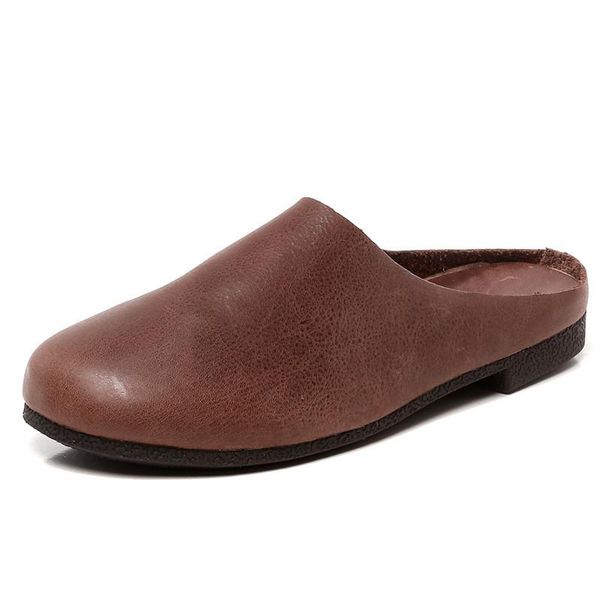 slippers 2021 women retro ladies flat heel slides summer outdoor beach genuine leather shoes closed toe female flip flops, Black
slippers 2021 women retro ladies flat heel slides summer outdoor beach genuine leather shoes closed toe female flip flops, Black