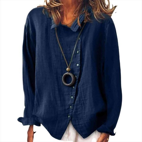 solid color long sleeve irregular women blouses single breasted cotton linen summer ladies female, White
solid color long sleeve irregular women blouses single breasted cotton linen summer ladies female, White