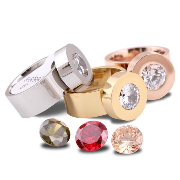wedding rings gold color fashion diy brand crystal ring four zircon swap titanium steel for women, Slivery;golden
wedding rings gold color fashion diy brand crystal ring four zircon swap titanium steel for women, Slivery;golden