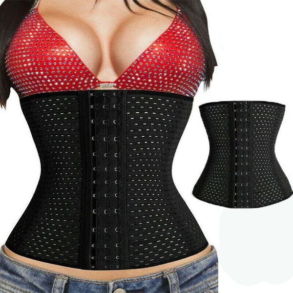 waist support women trainer shapewear tummy slimming workout body girdle corset, Black;gray 
waist support women trainer shapewear tummy slimming workout body girdle corset, Black;gray