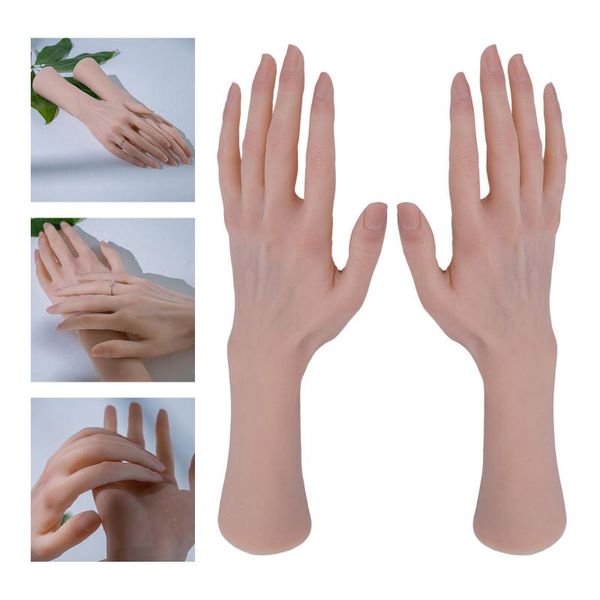 false nails silica gel life-size human female hand model bendable hand-painted for jewelry display manicure practice nail drawing diy, Red;gold
false nails silica gel life-size human female hand model bendable hand-painted for jewelry display manicure practice nail drawing diy, Red;gold