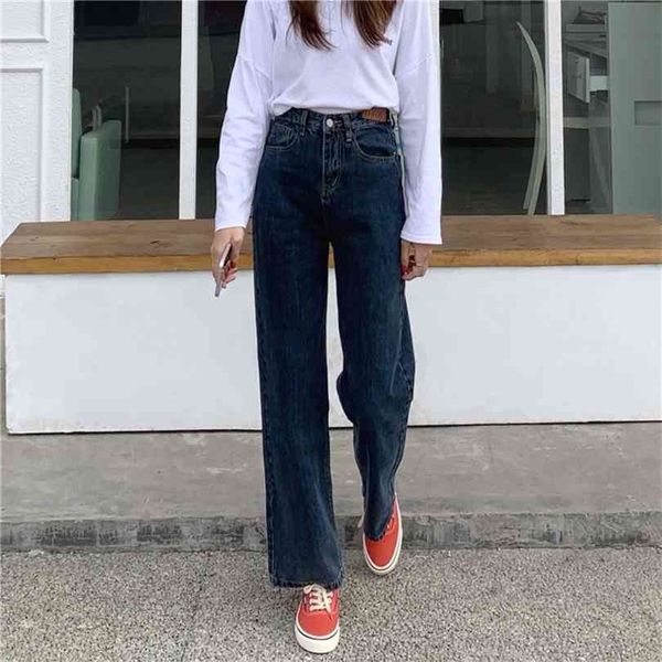 autumn high waist wide leg jeans women's straight and thin loose vintage black pants casual denim long jean pant for girls 210924, Blue
autumn high waist wide leg jeans women's straight and thin loose vintage black pants casual denim long jean pant for girls 210924, Blue