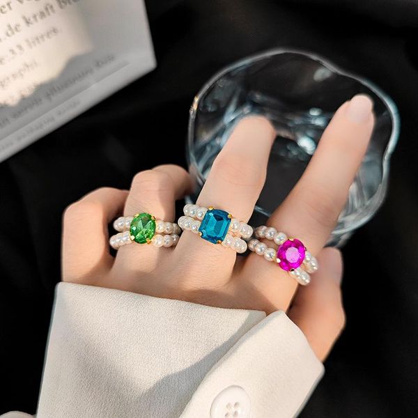 cluster rings korean fashion pearl double layered mood vintage colorful adjustable design for women retro statement charm jewelry, Golden;silver
cluster rings korean fashion pearl double layered mood vintage colorful adjustable design for women retro statement charm jewelry, Golden;silver