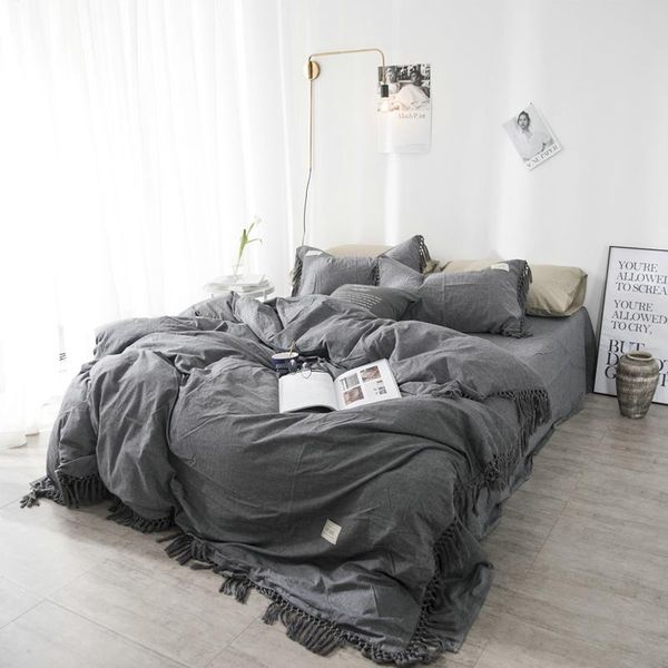 bedding sets 100% washed cotton solid color tassels set soft duvet cover bed sheet pillowcases twin king 3/4pcs size
bedding sets 100% washed cotton solid color tassels set soft duvet cover bed sheet pillowcases twin king 3/4pcs size