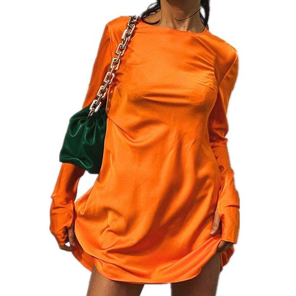 casual dresses women simple style satin baggy solid dress ladies long sleeve crew neck holiday club party elegant loose mini, Black;gray
casual dresses women simple style satin baggy solid dress ladies long sleeve crew neck holiday club party elegant loose mini, Black;gray