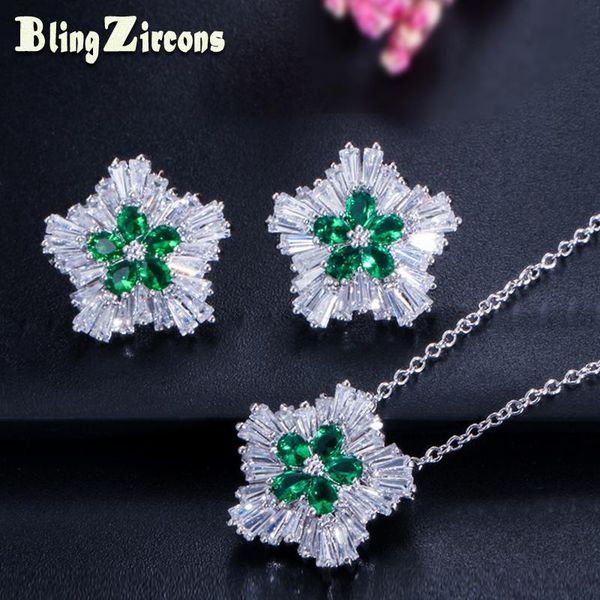 earrings & necklace beaqueen lovely green white cz zirconia crystal star shape pendant fashion jewelry sets for women js068, Silver
earrings & necklace beaqueen lovely green white cz zirconia crystal star shape pendant fashion jewelry sets for women js068, Silver