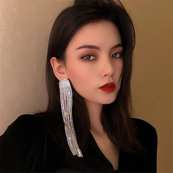 dangle & chandelier long tassel full rhinestone drop earrings for women ovsize crystal fashion jewelry 2021 accessories, Silver
dangle & chandelier long tassel full rhinestone drop earrings for women ovsize crystal fashion jewelry 2021 accessories, Silver