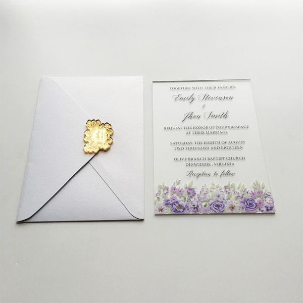 greeting cards 50 sets per lot purple floral watercolor 5x7inch frosted acrylic wedding invitation
greeting cards 50 sets per lot purple floral watercolor 5x7inch frosted acrylic wedding invitation