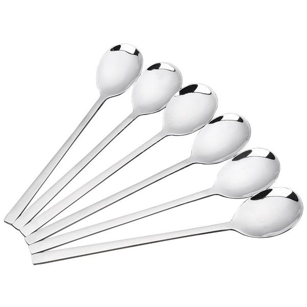 6pcs 8.25'' stainless steel dinner spoon set with long handled round soup spoon tablespoon metal serve spoons silver tableware
6pcs 8.25'' stainless steel dinner spoon set with long handled round soup spoon tablespoon metal serve spoons silver tableware
