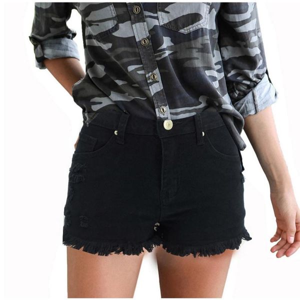women's shorts short pants hollow out mid frayed ripped denim jean tassel polyester waist, White;black
women's shorts short pants hollow out mid frayed ripped denim jean tassel polyester waist, White;black