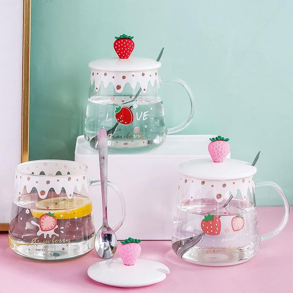 mugs transparent strawberry mug with lid spoon cute glass coffee cup creative water cold drink milk
mugs transparent strawberry mug with lid spoon cute glass coffee cup creative water cold drink milk
