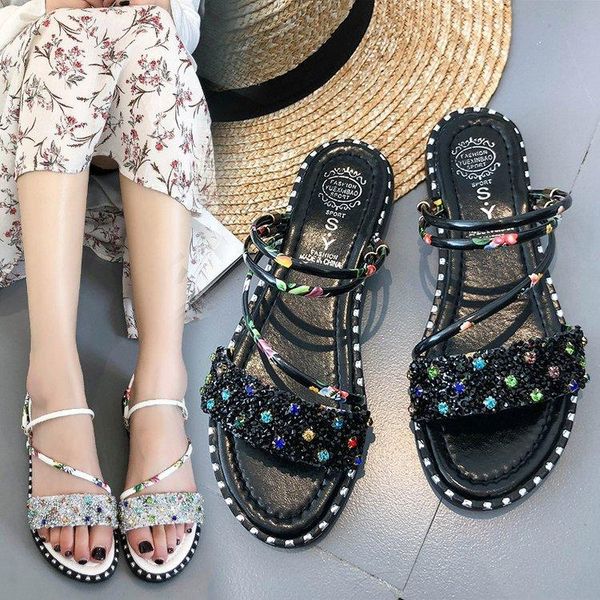 sandals female sandal med bling shoes two weare slip-on loafers summer women's strappy heels girls medium bright comfort elastic b, Black
sandals female sandal med bling shoes two weare slip-on loafers summer women's strappy heels girls medium bright comfort elastic b, Black
