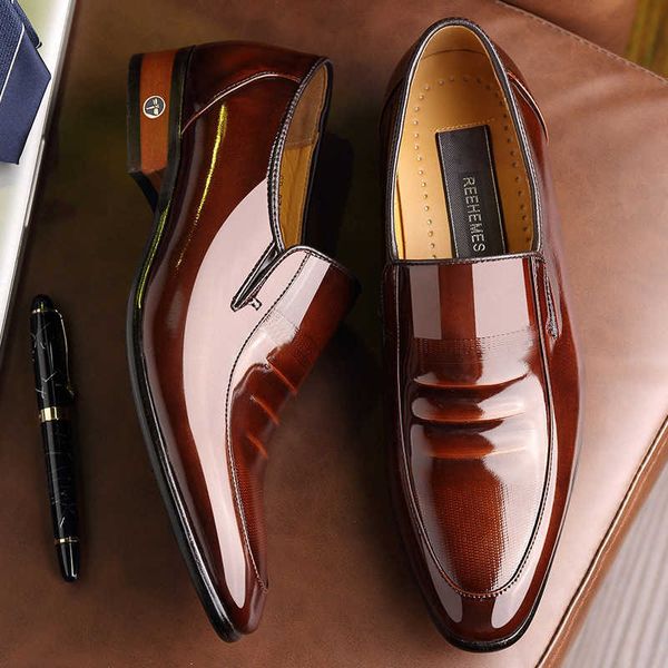 reehemes men's business ess leather shoes british italian oxford bright pointed wedding, Black
reehemes men's business ess leather shoes british italian oxford bright pointed wedding, Black