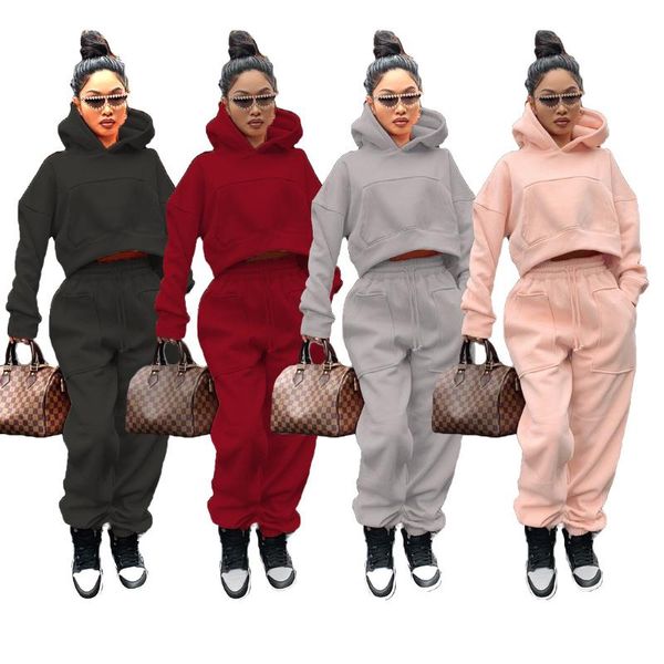 women's two piece pants winter hooded 2 pieces sweatsuits with pockets women long sleeve sweatshirt coat + sweatpants jogger sets solid, White
women's two piece pants winter hooded 2 pieces sweatsuits with pockets women long sleeve sweatshirt coat + sweatpants jogger sets solid, White