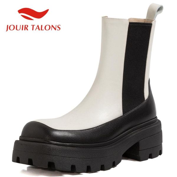 boots jouir talons shoes brand genuine leather round toe mixed color flat platform slip-on autumn ankle, Black
boots jouir talons shoes brand genuine leather round toe mixed color flat platform slip-on autumn ankle, Black
