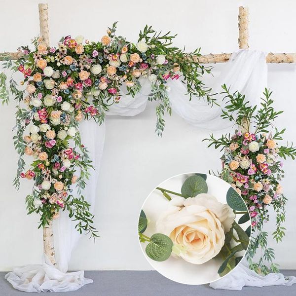 1.95m 6.4ft artificial flower rose string eucalyptus leaves 7 head romantic home craft garland wedding party art wall decor
1.95m 6.4ft artificial flower rose string eucalyptus leaves 7 head romantic home craft garland wedding party art wall decor