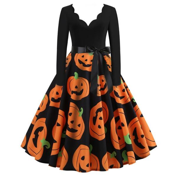 casual dresses s-3xl goth women vintage pinup dress winter robe long sleeve pumpkin print halloween costume party rockabilly nightmare, Black;gray
casual dresses s-3xl goth women vintage pinup dress winter robe long sleeve pumpkin print halloween costume party rockabilly nightmare, Black;gray