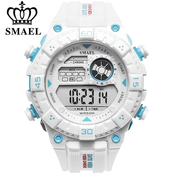 smael white watch sport watches for men waterproof multifunction wristwatches mens army military digital outdoor sports watch x0524, Slivery;brown
smael white watch sport watches for men waterproof multifunction wristwatches mens army military digital outdoor sports watch x0524, Slivery;brown