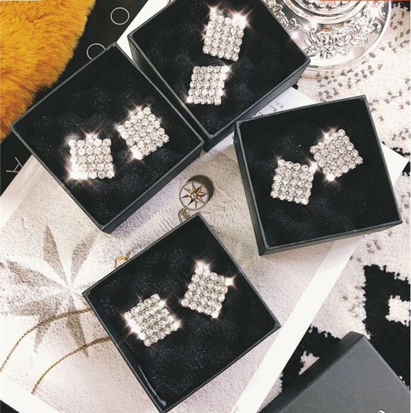 hbp fashion show geometric square full diamond japanese and korean temperament versatile exaggerated earrings, Silver
hbp fashion show geometric square full diamond japanese and korean temperament versatile exaggerated earrings, Silver