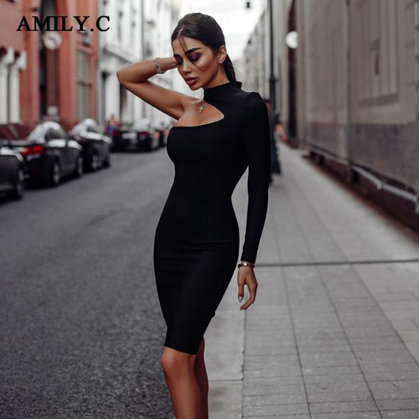 casual dresses amily.c 2021 winter women's bandage dress black off-shoulder long sleeve over the knee down, Black;gray
casual dresses amily.c 2021 winter women's bandage dress black off-shoulder long sleeve over the knee down, Black;gray