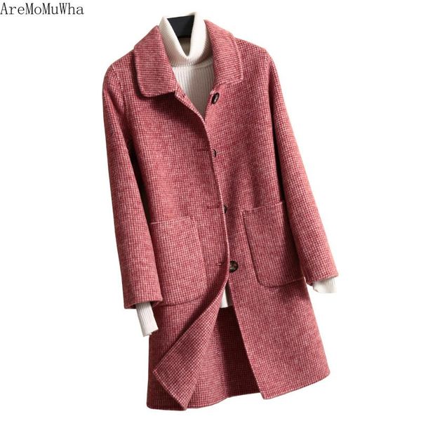 women's wool & blends double-sided cashmere coat winter long high-end korean version of the self-cultivation thickening mh497, Black
women's wool & blends double-sided cashmere coat winter long high-end korean version of the self-cultivation thickening mh497, Black
