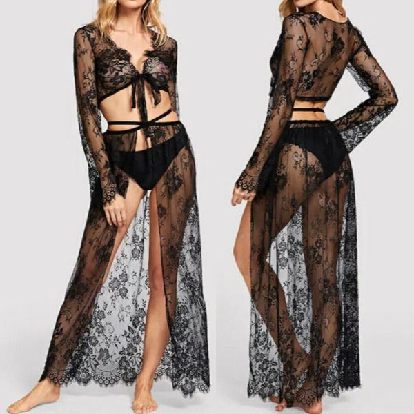 women's swimwear 2pcs set women lace crochet bikini cover up summer skirt beachwear bathing suit, White;black
women's swimwear 2pcs set women lace crochet bikini cover up summer skirt beachwear bathing suit, White;black