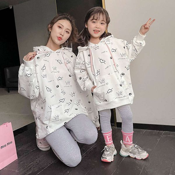 spring girls' 2021 parents and autumn children's wear mother daughter casual hooded printing long sleeve + leggings two piece, Blue
spring girls' 2021 parents and autumn children's wear mother daughter casual hooded printing long sleeve + leggings two piece, Blue