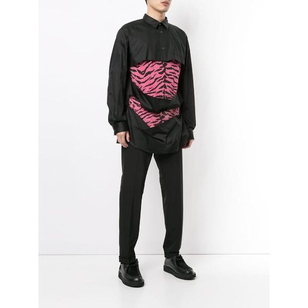 men's casual shirts s-6xl 2021 men women's clothing show irregular design hollow out button up shirt plus size stage costumes, White;black
men's casual shirts s-6xl 2021 men women's clothing show irregular design hollow out button up shirt plus size stage costumes, White;black