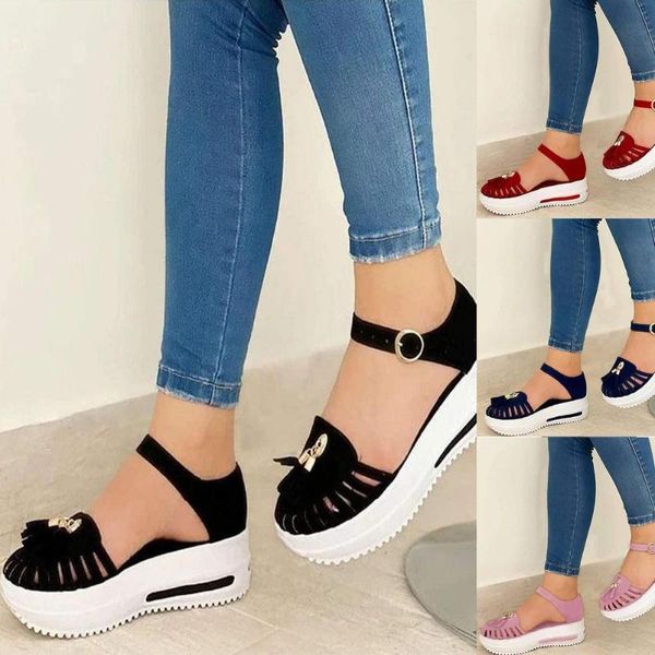 sandals platform casual mid heel ankle strap shoes for women comfortable flat round toe beach buckle, Black
sandals platform casual mid heel ankle strap shoes for women comfortable flat round toe beach buckle, Black