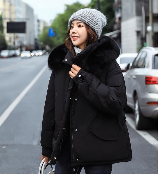 winter new korean version large, furry collar with medium-length hoodie cotton wool wool coat, Tan;black
winter new korean version large, furry collar with medium-length hoodie cotton wool wool coat, Tan;black