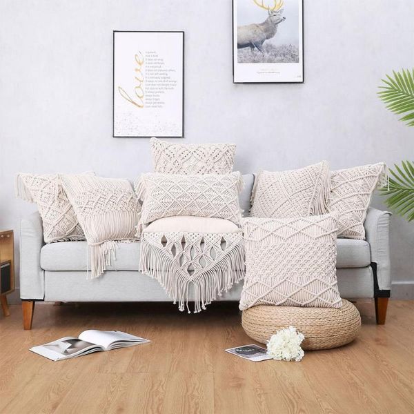 pillow case cushion covers 100% cotton linen macrame hand-woven thread geometry bohemia style pillowcase home decor 45*45cm
pillow case cushion covers 100% cotton linen macrame hand-woven thread geometry bohemia style pillowcase home decor 45*45cm