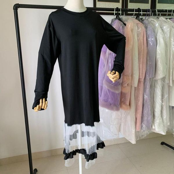 casual dresses plus size s 2xl women black mid-length stitching mesh dress women's basic bottoming, Black;gray
casual dresses plus size s 2xl women black mid-length stitching mesh dress women's basic bottoming, Black;gray