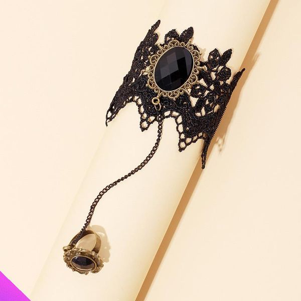charm bracelets crystal lace bracelet ring combination gothic retro lady girl jewelry gift summer 2021, Golden;silver
charm bracelets crystal lace bracelet ring combination gothic retro lady girl jewelry gift summer 2021, Golden;silver