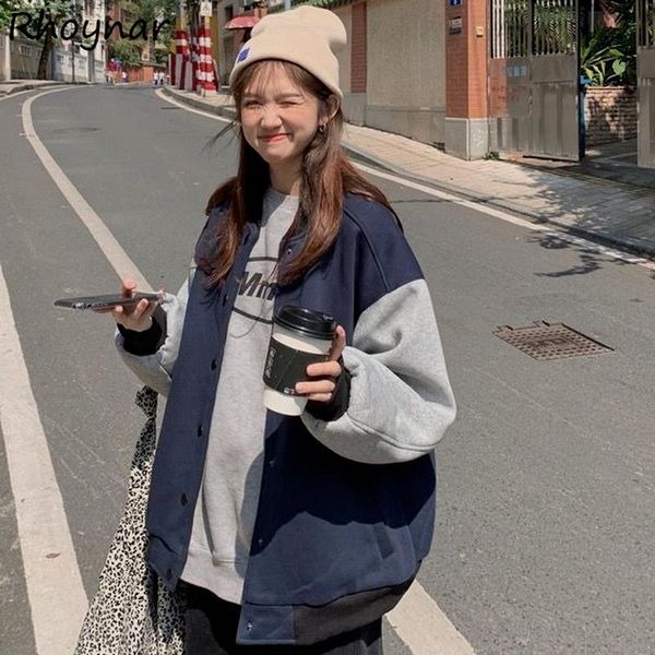 women's jackets women patchwork preppy design hipster youth streetwear loose long sleeve all-match ulzzang female outwear trendy, Black;brown
women's jackets women patchwork preppy design hipster youth streetwear loose long sleeve all-match ulzzang female outwear trendy, Black;brown