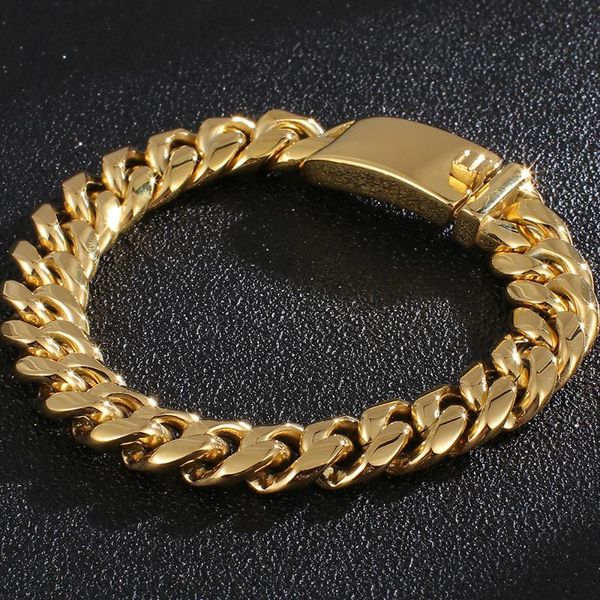 link, chain golden black thick cuban bracelets for men nickel-hypoallergenic jewelry high polished stainless steel 12mm hip hop
link, chain golden black thick cuban bracelets for men nickel-hypoallergenic jewelry high polished stainless steel 12mm hip hop