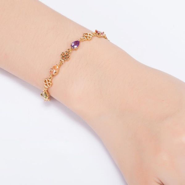 link, chain water drop shape women bracelets gold color flowers bracelet bohemian zircon fashion dainty elegant crystal metal chai, Black
link, chain water drop shape women bracelets gold color flowers bracelet bohemian zircon fashion dainty elegant crystal metal chai, Black