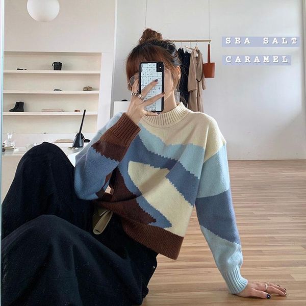 women's sweaters pullovers loose knitted autumn winter clothes women 2021 fashion brand female oversize korean ladies, White;black
women's sweaters pullovers loose knitted autumn winter clothes women 2021 fashion brand female oversize korean ladies, White;black