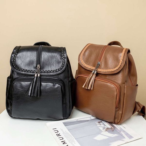 2021 fashion backpack korean version simple women's bag pu soft leather large capacity outdoor travel hand
2021 fashion backpack korean version simple women's bag pu soft leather large capacity outdoor travel hand