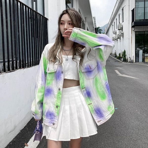 women's jackets streetwear fashion tie-dye printed denim coat women autumn 2021 harajuku loose long sleeve jeans jacket casual veste fe, Black;brown
women's jackets streetwear fashion tie-dye printed denim coat women autumn 2021 harajuku loose long sleeve jeans jacket casual veste fe, Black;brown