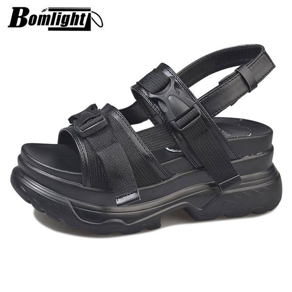 sandals 8cm platform women wedge high heels shoes buckle leather canvas summer zapatos mujer slippers woman, Black
sandals 8cm platform women wedge high heels shoes buckle leather canvas summer zapatos mujer slippers woman, Black