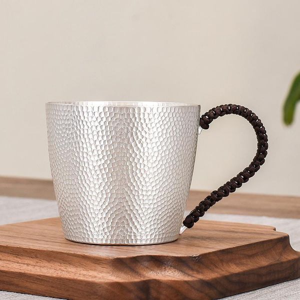 mugs ag999 sterling silver handmade hammer pattern carving mug for tea large coffee cup with handgrip
mugs ag999 sterling silver handmade hammer pattern carving mug for tea large coffee cup with handgrip