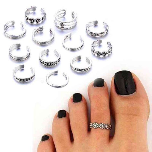 12pcs/set unique flowers toe ring gothic punk sliver color seaside beach knuckle rings for women foot jewelry accessories, Silver
12pcs/set unique flowers toe ring gothic punk sliver color seaside beach knuckle rings for women foot jewelry accessories, Silver